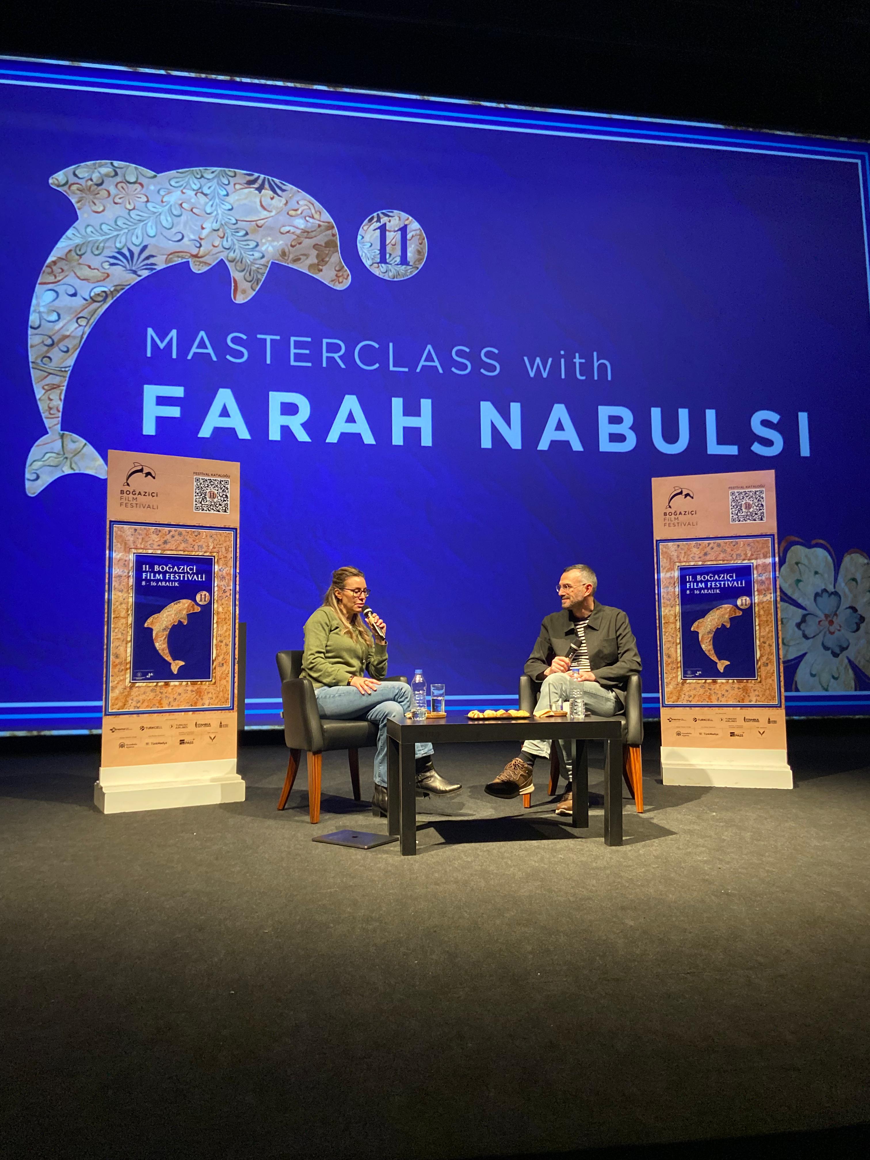 11. BOĞAZİÇİ FİLM FESTİVALİ’NDE  FARAH NABULSI, YÖNETMENLİĞİNİ YAPTIĞI “THE TEACHER” FİLMİ ÜZERİNE MASTERCLASS GERÇEKLEŞTİRDİ